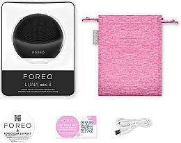 Szczoteczka soniczna do oczyszczania i masażu twarzy - Foreo Luna Mini 3 Facial Cleansing Brush Midnight — Zdjęcie N3