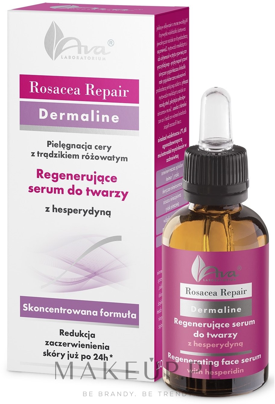 Regenerujące serum do twarzy z hesperydyną - AVA Laboratorium Rosacea Repair Dermaline — Zdjęcie 30 ml