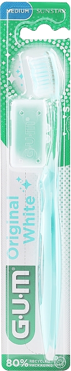 Szczoteczka do zębów, średnia, jasny niebieska - G.U.M OriginalWhite Toothbrush Medium — Zdjęcie N1