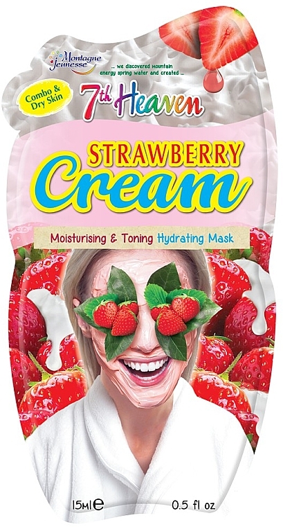 Kremowa truskawkowa maseczka do twarzy - 7th Heaven Strawberry Cream Mask — Zdjęcie N1