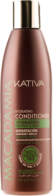 Nawilżająca odżywka do zniszczonych włosów - Kativa Macadamia Hydrating Conditioner — Zdjęcie N1