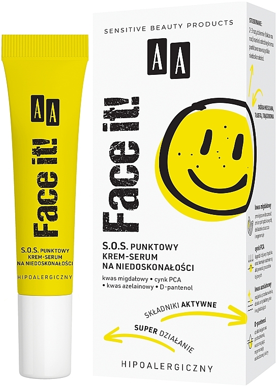 Punktowy krem-serum na niedoskonałości - AA Face It! Spot Cream-Serum — Zdjęcie N2