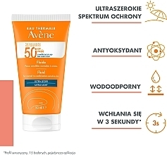 Lekki krem-fluid przeciwsłoneczny do twarzy - Avene Soins Solaires Fluide SPF50+ — Zdjęcie N6