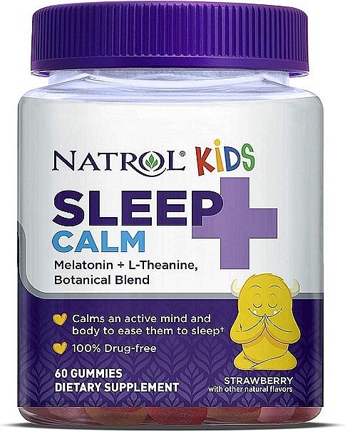 Suplement wspomagający sen dla dzieci, truskawka - Natrol Kids Sleep + Calm Strawberry — Zdjęcie N1