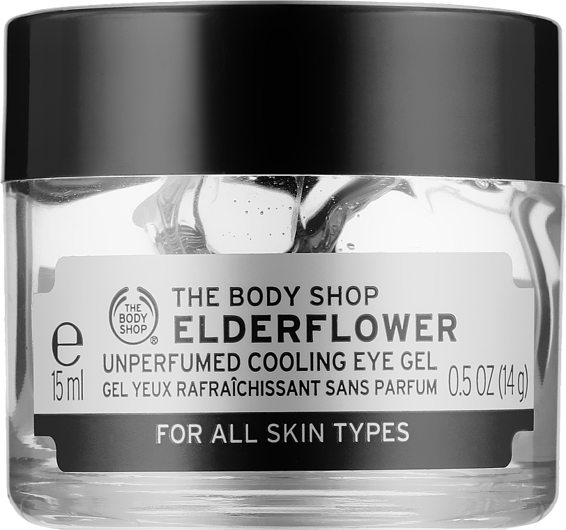 Nieperfumowany chłodzący żel pod oczy Czarny bez - The Body Shop Elder Flower Unperfumed Cooling Eye Gel — Zdjęcie N1