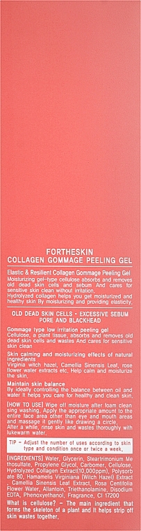 Kolagenowy żel do peelingu twarzy - Fortheskin Collagen Gommage Peeling Gel — Zdjęcie N3