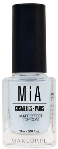 Top coat z efektem matowym - Mia Cosmetics Paris Matt Effect Top Coat — Zdjęcie 11 ml