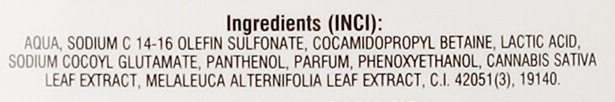 Żel do higieny intymnej z olejem konopnym - Bione Cosmetics Cannabis Intimate Lactic Acid And Tea Tree Wash Gel — Zdjęcie N3