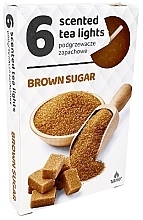 Podgrzewacze zapachowe z brązowym cukrem, 6 szt. - Admit Scented Tea Light Brown Sugar — Zdjęcie N1