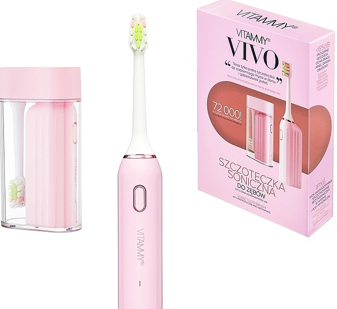 Elektryczna szczoteczka do zębów Vivo Pink - Vitammy — Zdjęcie N1