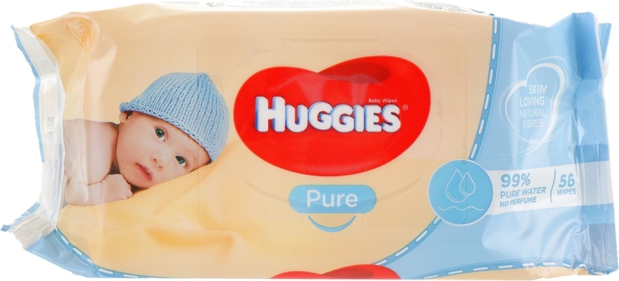 Chusteczki nawilżane dla dzieci, 56 szt. - Huggies Pure — Zdjęcie N1