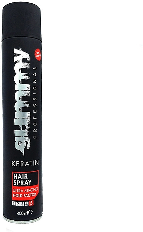 Lakier utrwalający włosy - Gummy Keratin Hair Spray Ultra Hold Factor — Zdjęcie N1