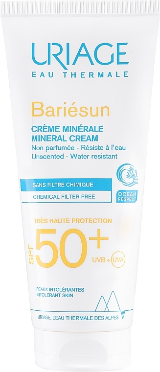 Ochronny krem mineralny do opalania skóry wrażliwej SPF 50+ - Uriage Bariésun
