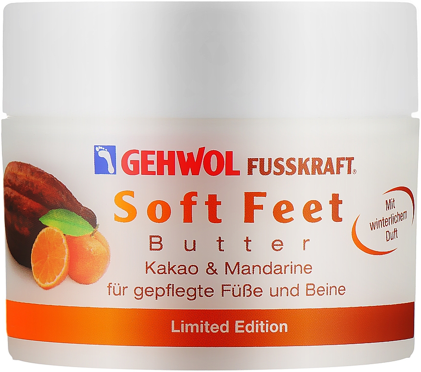Kremowe masło do ciała kakao i mandarynka - Gehwol Fusskraft Soft Feet