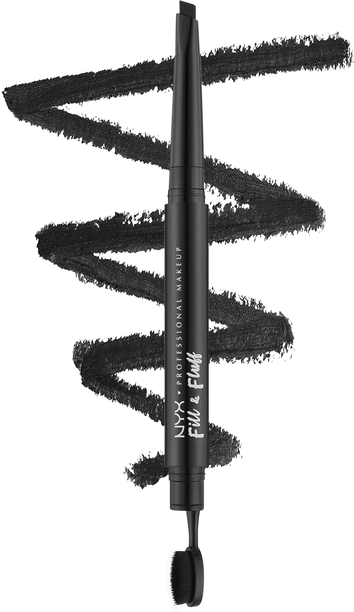 Kredka do brwi - NYX Professional Makeup Fill & Fluff Eyebrow Pomade — Zdjęcie Black