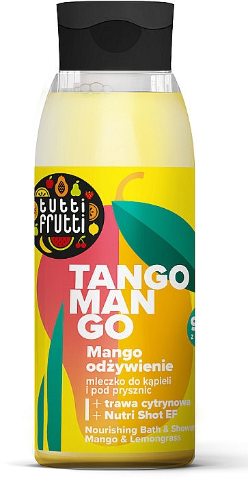 Odżywcze mleczko do kąpieli i pod prysznic Mango i Trawa Cytrynowa - Farmona Tutti Frutti Mango And Lemongrass — Zdjęcie N1