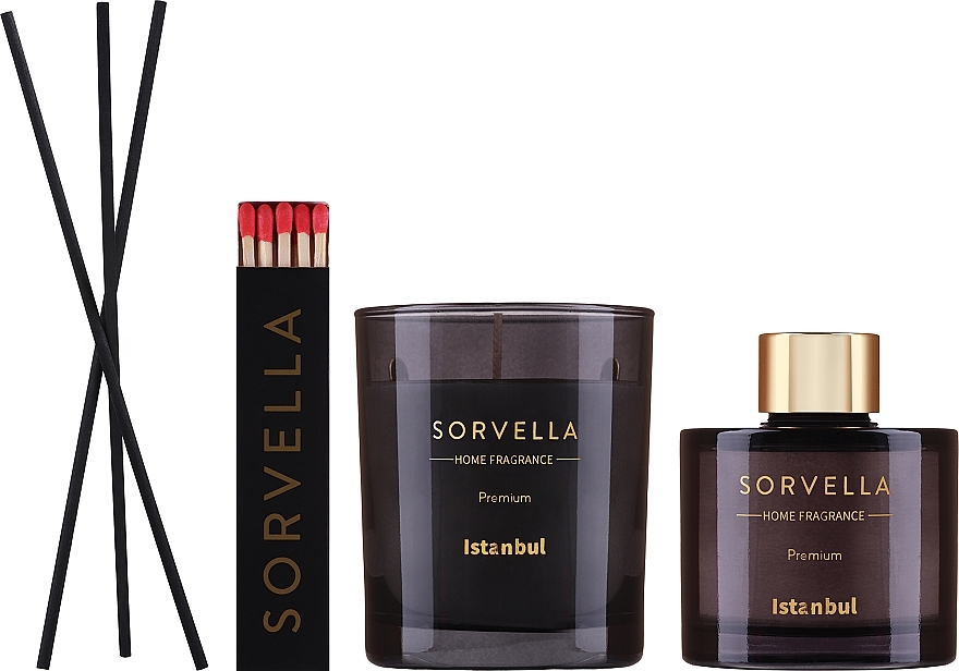 Zestaw podróżny - Sorvella Perfume Home Fragrance Istanbul (aroma diffuser/120ml + candle/170g) — Zdjęcie N2