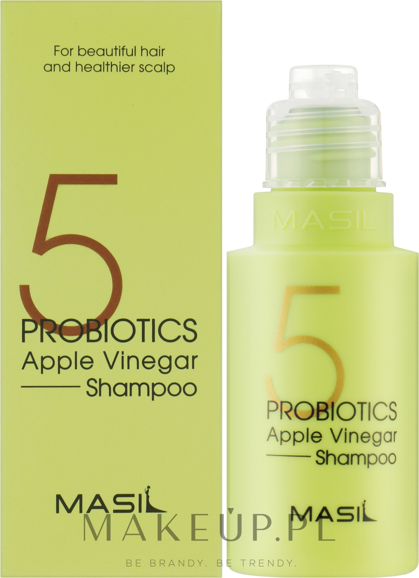 Łagodny szampon bezsiarczanowy z probiotykami i octem jabłkowym - Masil 5 Probiotics Apple Vinegar Shampoo — Zdjęcie 50 ml
