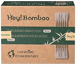 Patyczki bawełniane, 200 sztuk - Hey! Bamboo  — Zdjęcie N1