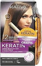 Kup Zestaw - Kativa Keratin Xpress Brazilian Hair (shm/50ml+cond/30ml+mask/150ml+treathment/50ml*2) 