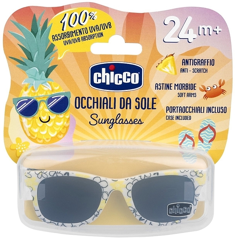 Okulary przeciwsłoneczne dla dzieci od 2 roku życia, białe - Chicco Sunglasses White 24M+ — Zdjęcie N1