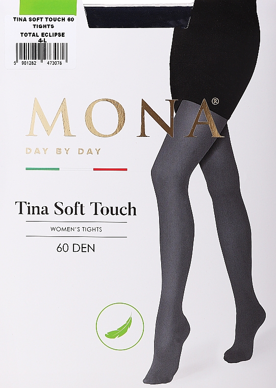 Rajstopy damskie Tina Soft Touch 60 DEN, black coffee - MONA — Zdjęcie N1