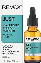 Serum do włosów i skóry głowy z kwasem hialuronowym - Revox Just Hyaluronic Acid 2% For Hair — Zdjęcie N2