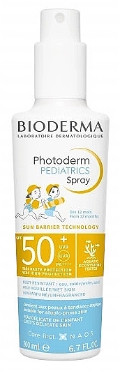 Spray przeciwsłoneczny dla dzieci - Bioderma Photoderm Pediatrics Spray SPF50+ — Zdjęcie N1