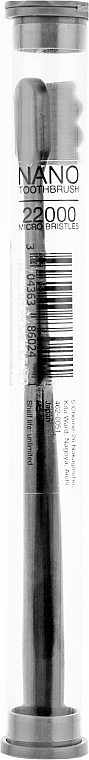 Szczoteczka do zębów Nano, 22000 mikrowłosia, 18 cm, czarna	 - Cocogreat Nano Brush
