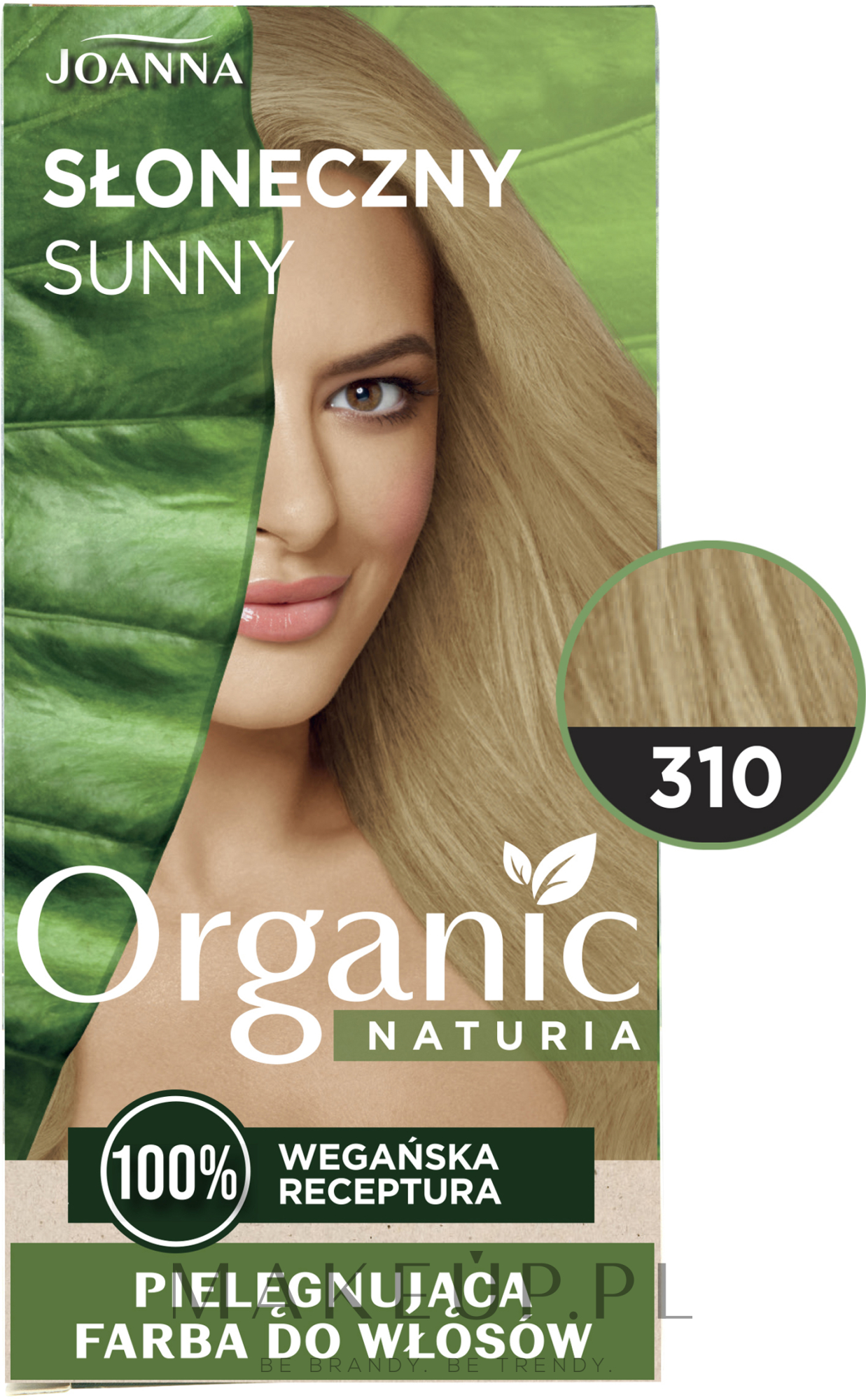 Pielęgnująca farba do włosów - Joanna Naturia Organic Permanent Hair Color Cream — Zdjęcie 310 - Sunny