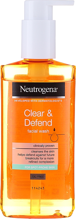 Oczyszczający żel do mycia twarzy - Neutrogena Visibly Clear Clear & Defend Facial Wash — Zdjęcie N1