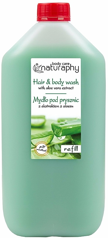 Mydło pod prysznic z ekstraktem z aloesu - Naturaphy Aloe Vera Hair & Body Wash Refill — Zdjęcie N1