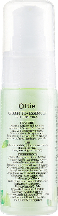 Esencja do twarzy z zielonej herbaty - Ottie Green Tea Essence — Zdjęcie N2