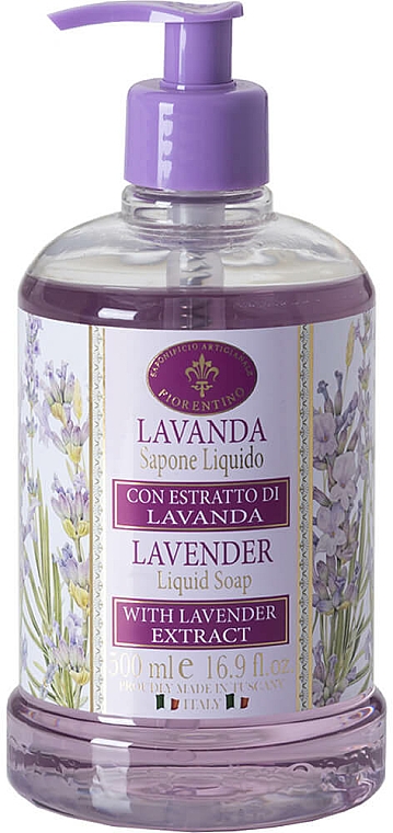 Mydło lawendowe w płynie - Saponificio Artigianale Fiorentino Lavender Liquid Soap  — Zdjęcie N1
