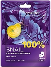 Kup Maska w płachcie do twarzy ze śluzem ślimaka Redukcja zmarszczek - Corimo Snail Anti-Wrinkle Sheet Mask