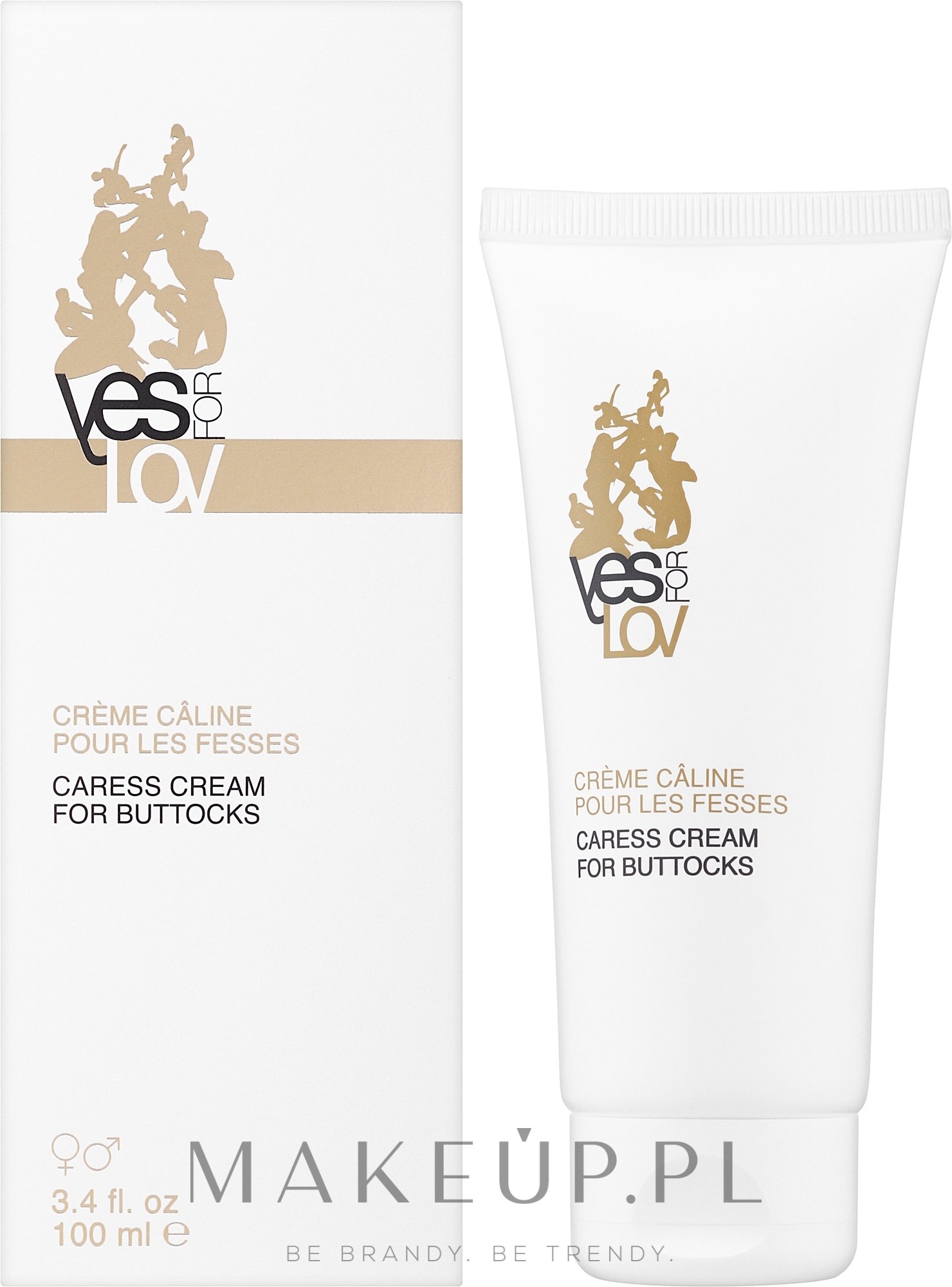 Delikatny krem na pośladki - YESforLOV Caresse Cream For Buttocks — Zdjęcie 100 ml