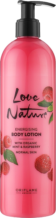 Organiczny balsam do ciała z miętą i maliną - Oriflame Love Nature Energising Body Lotion with Organic Mint & Raspberry — Zdjęcie N1