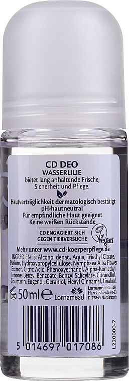Dezodorant w kulce Lilia wodna - CD Wasserlile 24h — Zdjęcie N2