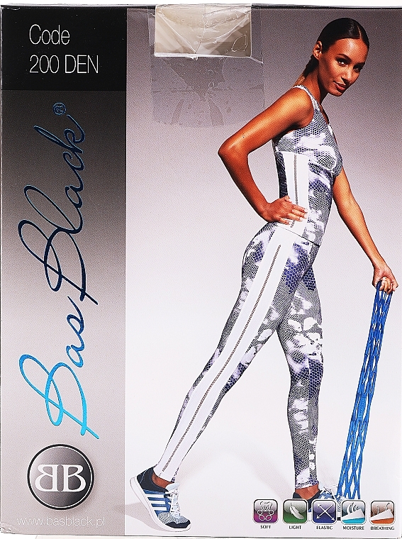 PRZECENA! Sportowe legginsy dla kobiet Code, white/grey - Bas Bleu * — Zdjęcie N6