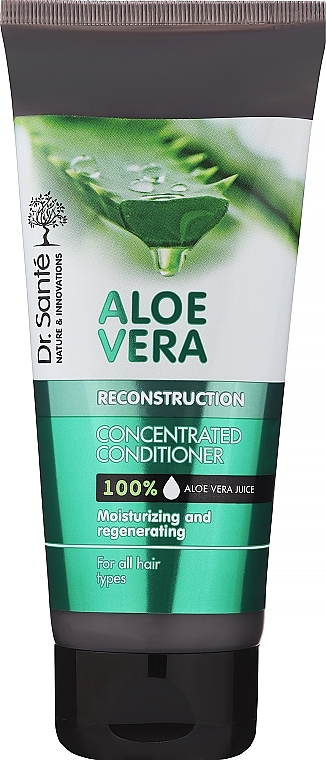 Odbudowujący balsam-koncentrat nawilżający do włosów - Dr Sante Aloe Vera Reconstruction Concentrated Conditioner — Zdjęcie N1