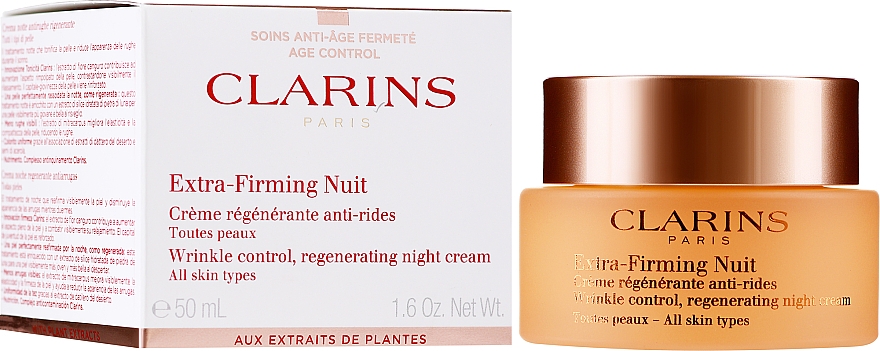 Regenerujący krem na noc przeciw zmarszczkom - Clarins Extra-Firming Night All Skin Types — Zdjęcie N1