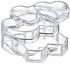 Kup Plastikowy organizer na kosmetyki w kształcie serca z pokrywką, 10,5 x 15,5 x 10 cm - BoxUp