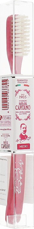 Szczoteczka do zębów 1905, średnio twarda, czerwona - Pasta Del Capitano — Zdjęcie N1