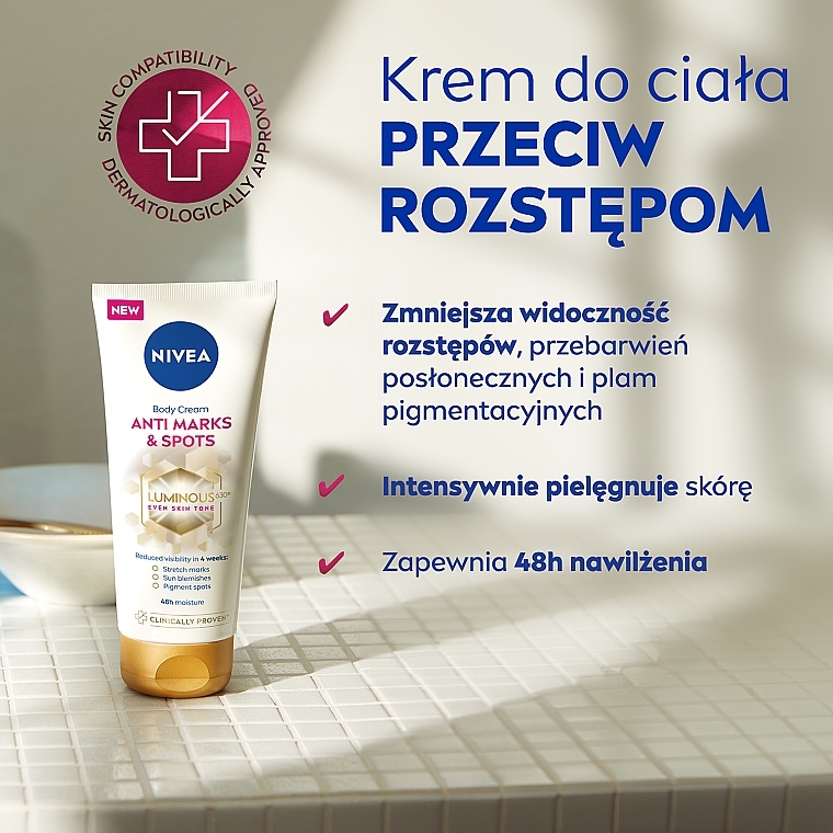 Krem do ciała przeciw Rozstępom i przebarwieniom - NIVEA LUMINOUS630® — Zdjęcie N7