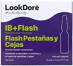 Kup Skoncentrowane serum w ampułkach do rzęs i brwi - LookDore IB+Flash Lashes Ampoules