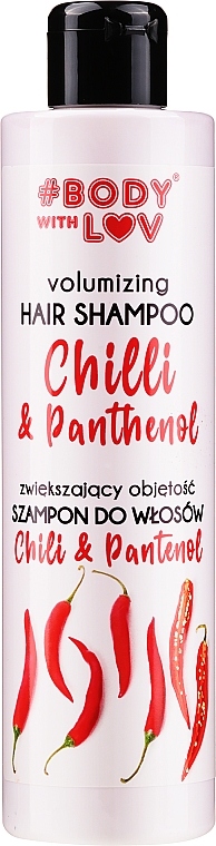 Szampon do włosów zwiększający objętość Chili i pantenol - Body with Love Hair Shampoo Chilli & Panthenol — Zdjęcie N1