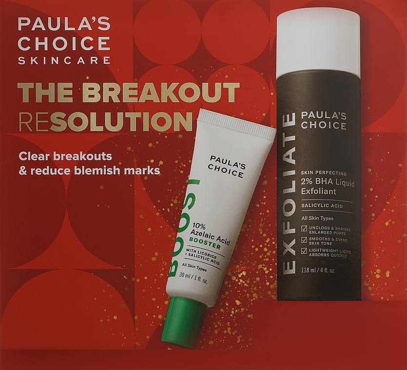 Zestaw - Paula's Choice The Breakout Resolution Kit (booster/30ml + liq/exfol/118ml) — Zdjęcie N1