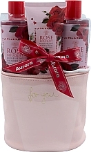 Zestaw w kosmetyczce Bukiet róż - Aurora Rose Bouquet (sh/gel/200ml + shmp/200ml + b/lot/100 + bag) — Zdjęcie N1