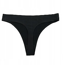 Bezszwowe majtki typu stringi, black - Moraj — Zdjęcie N1