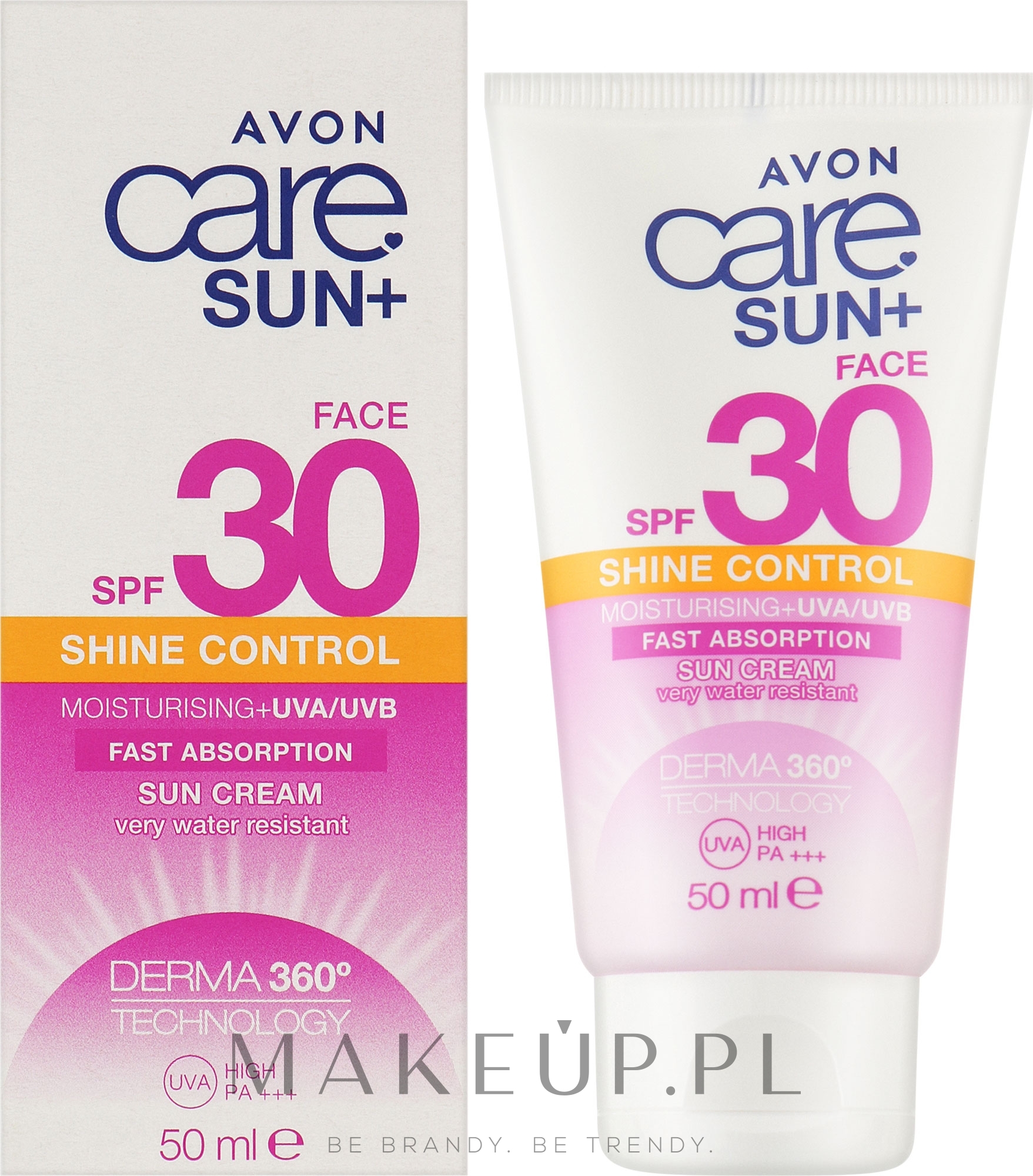 Przeciwsłoneczny krem matujący - Avon Care Sun+ Shine Control Sun Cream SPF 30 — Zdjęcie 50 ml